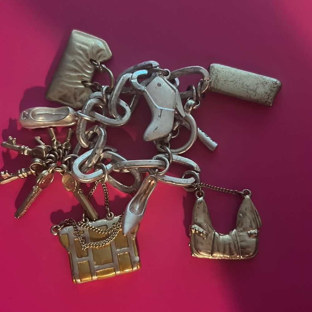 Silver charm bracelet